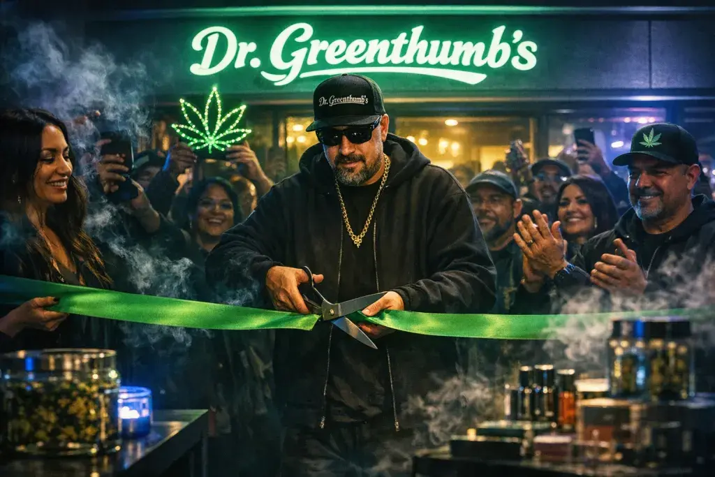 B-Real Cuts Ribbon at Dr. Greenthumb's New Sylmar Dispensary