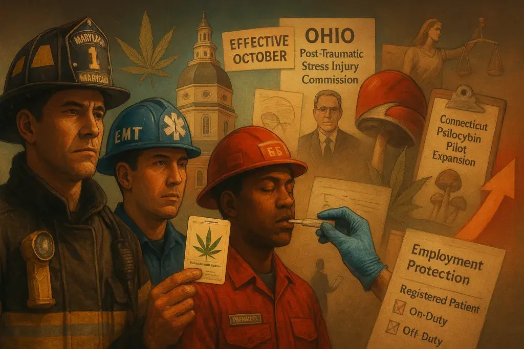 States Push New PTSD Treatment Paths for First Responders, Testing Cannabis Workplace Rules