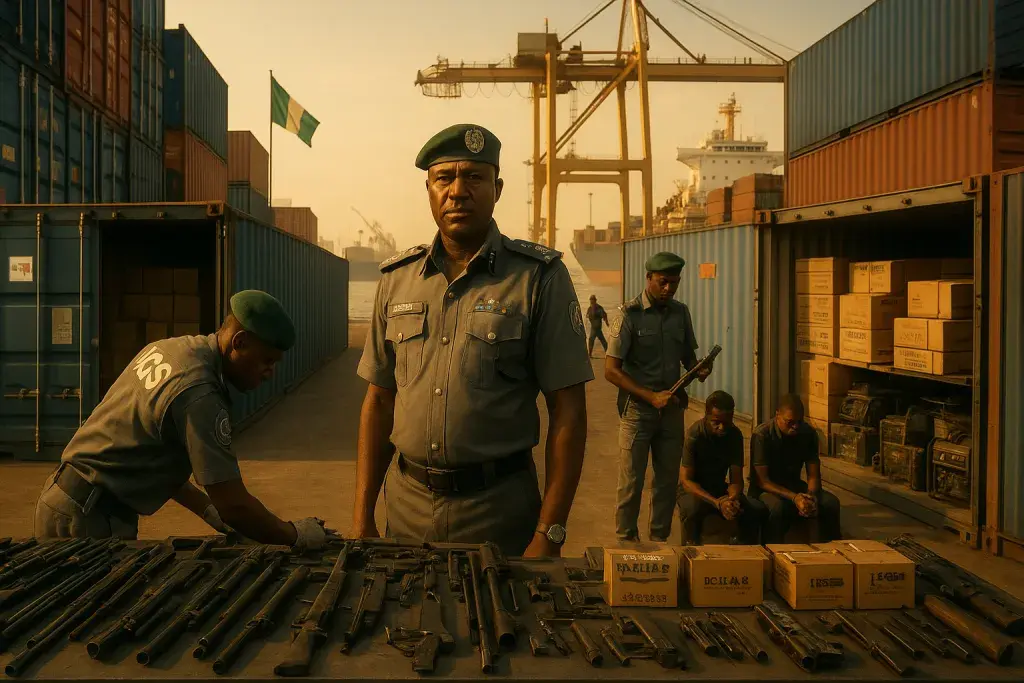 Nigeria Customs Seizes Firearm Parts and Cannabis Goods at Tincan Port