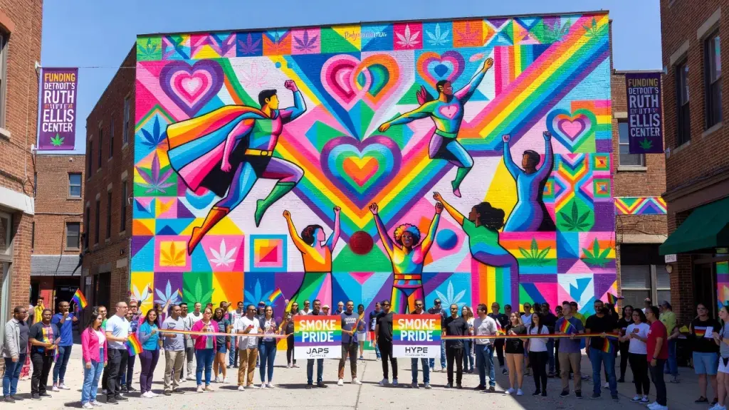 Two Michigan Cannabis Retailers Fund Public Mural for Pride